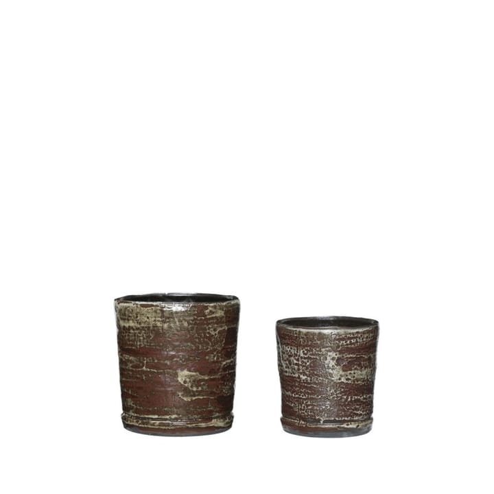 Fossiili ruukut 2-pakkaus - Brown - Hübsch