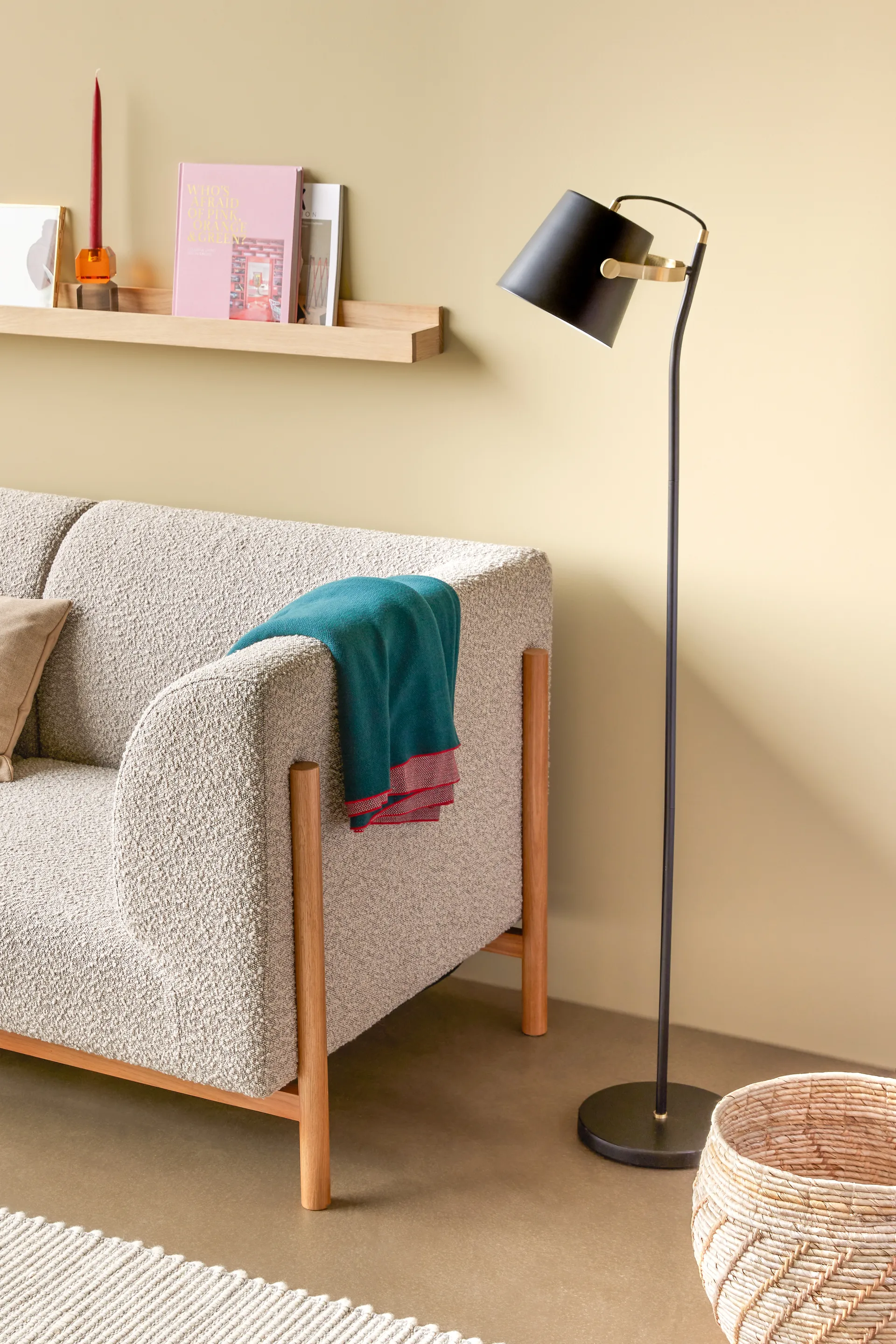 Gem kynttilänjalka, Oranssi-harmaa Hübsch Interior