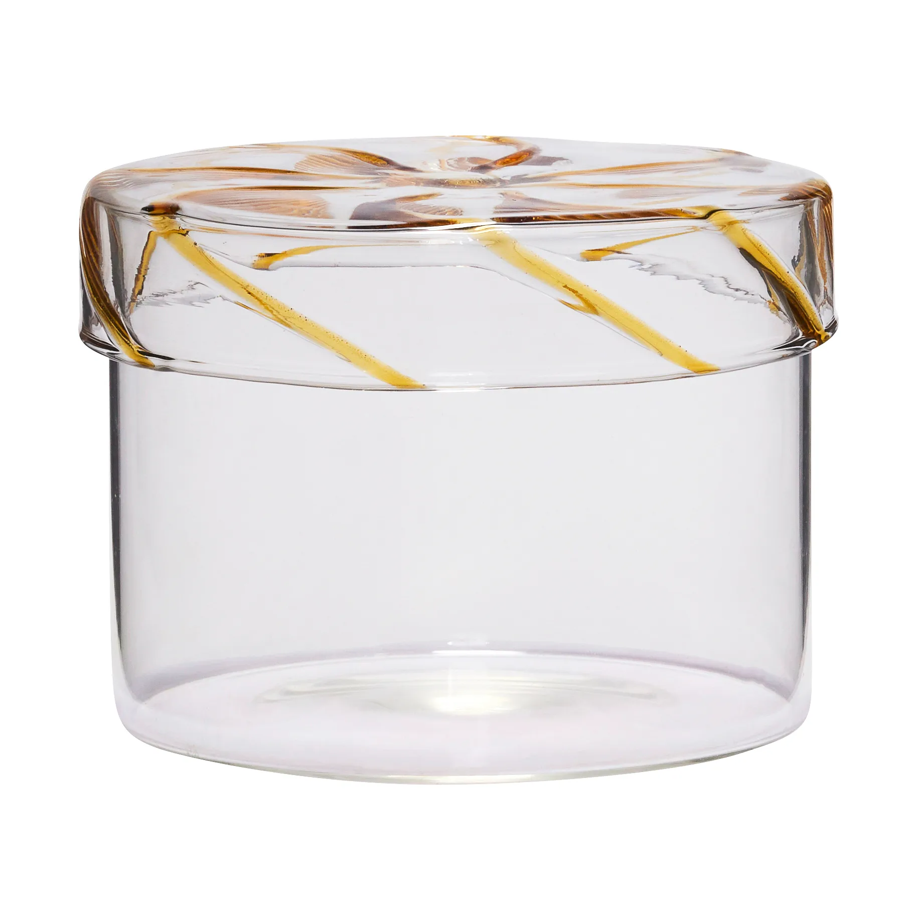 Heir säilytyspurkki matala, Keltainen Hübsch Interior