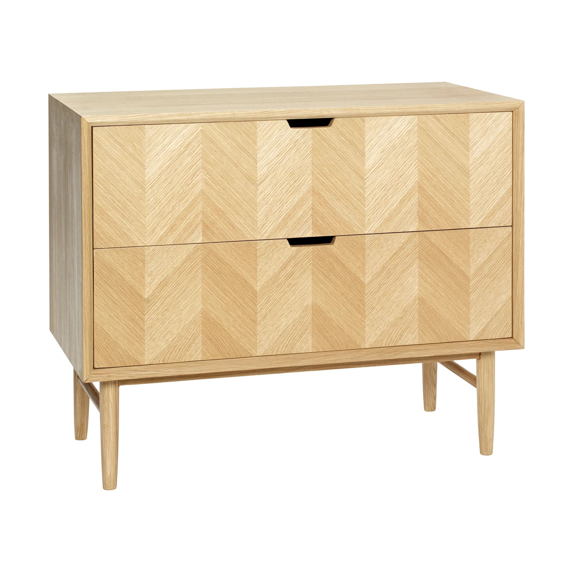 Herringbone lipasto laatikoilla, Tammi Hübsch Interior