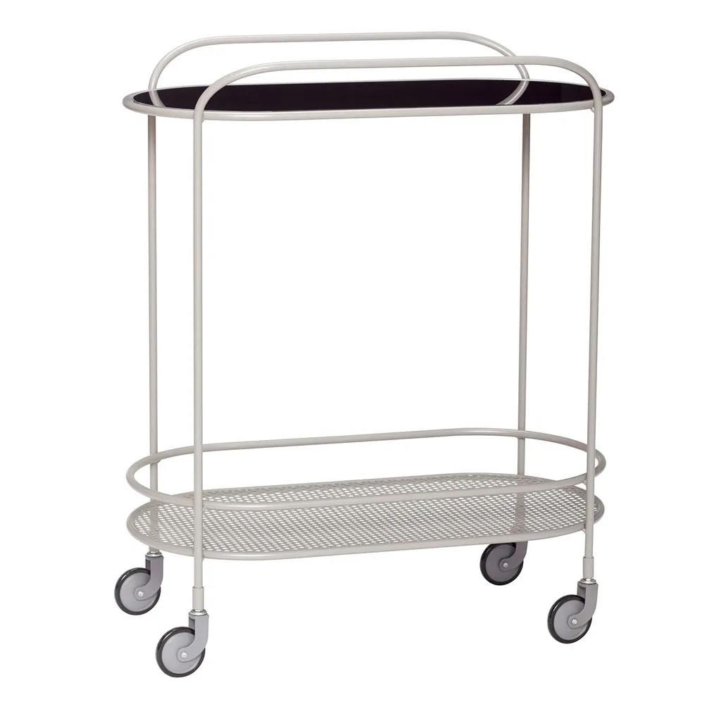 Hübsch tarjoiluvaunu, Metallinharmaa Hübsch Interior