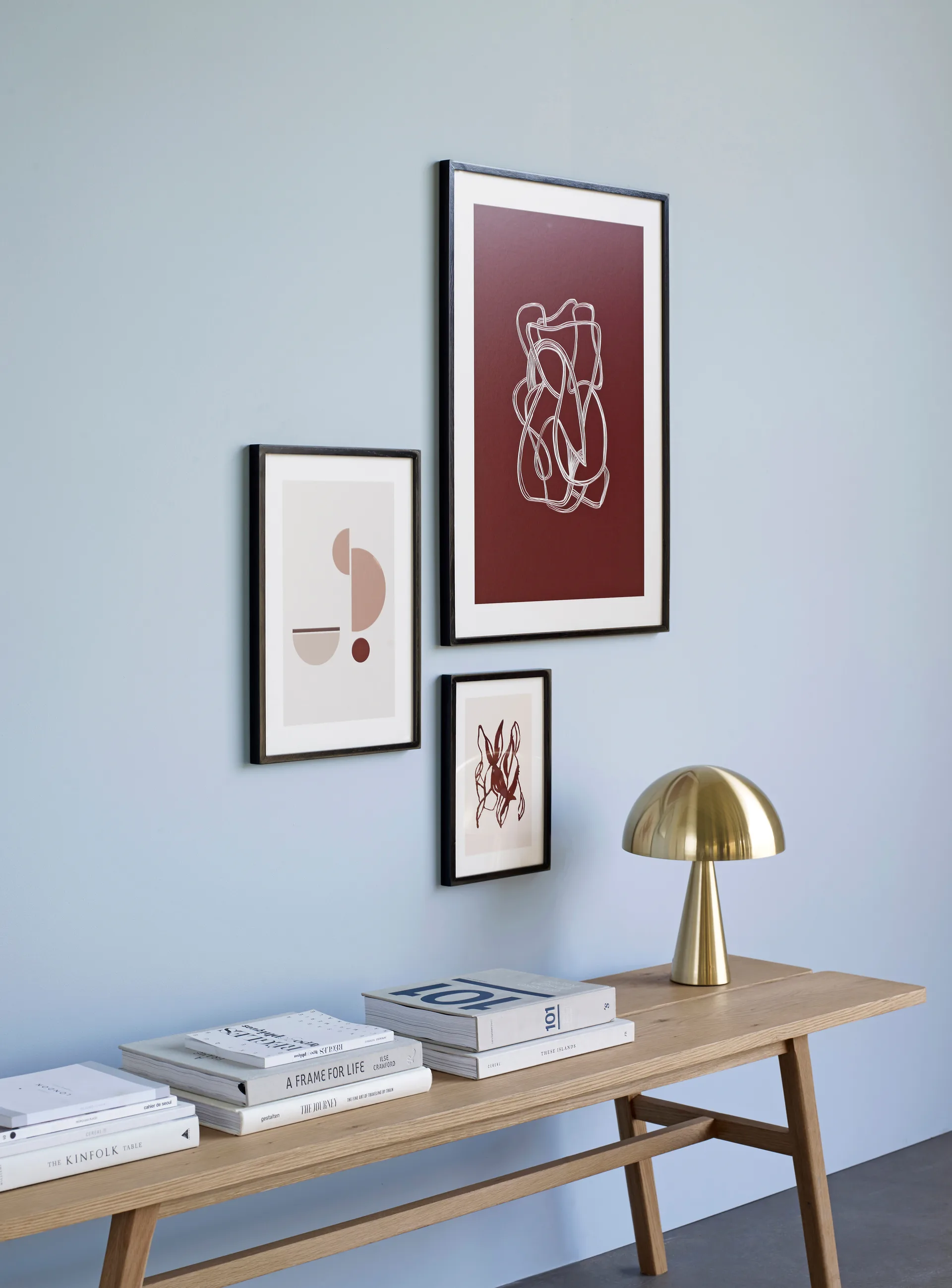 Mush pöytälamppu, Brass, mini 34 cm Hübsch Interior