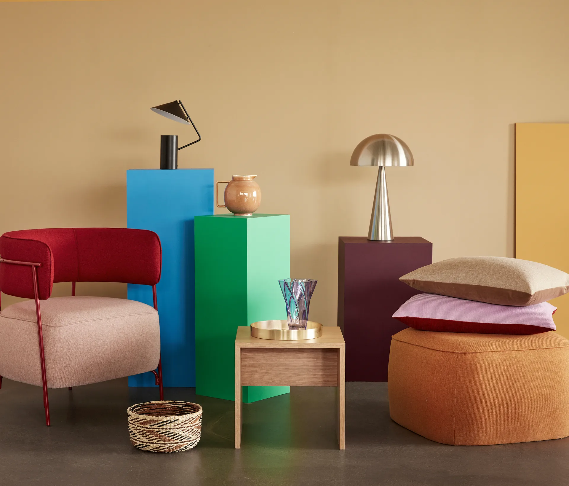 Mush pöytävalaisin mänty, Brass Hübsch Interior