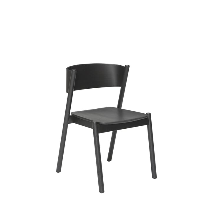 Oblique ruokapöydän tuoli - Musta - Hübsch