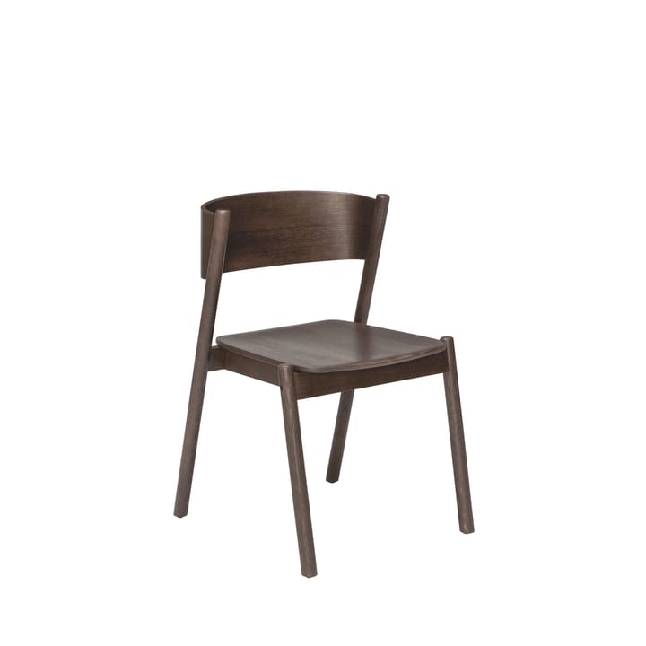 Oblique tuoli - Tummanruskea - Hübsch