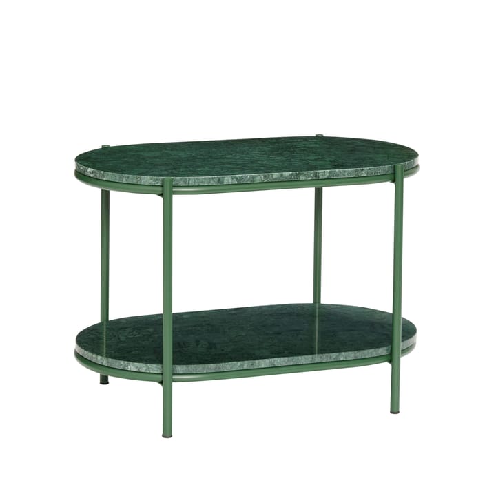 Sivupöytä 58x40 cm - Metalli-vihreä-marmori - Hübsch