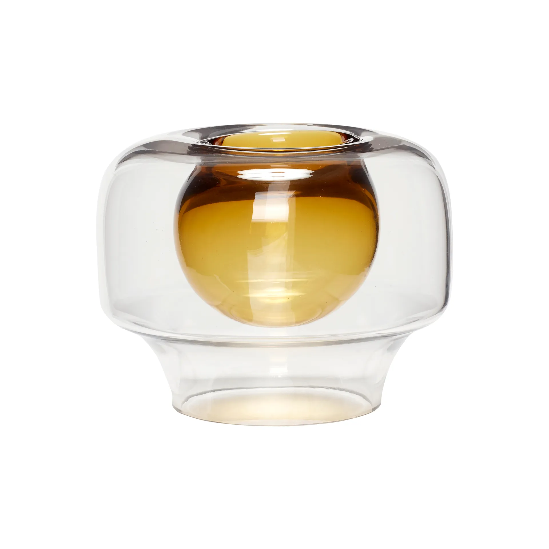 Vaasi Clear Ø20 cm, Keltainen Hübsch Interior