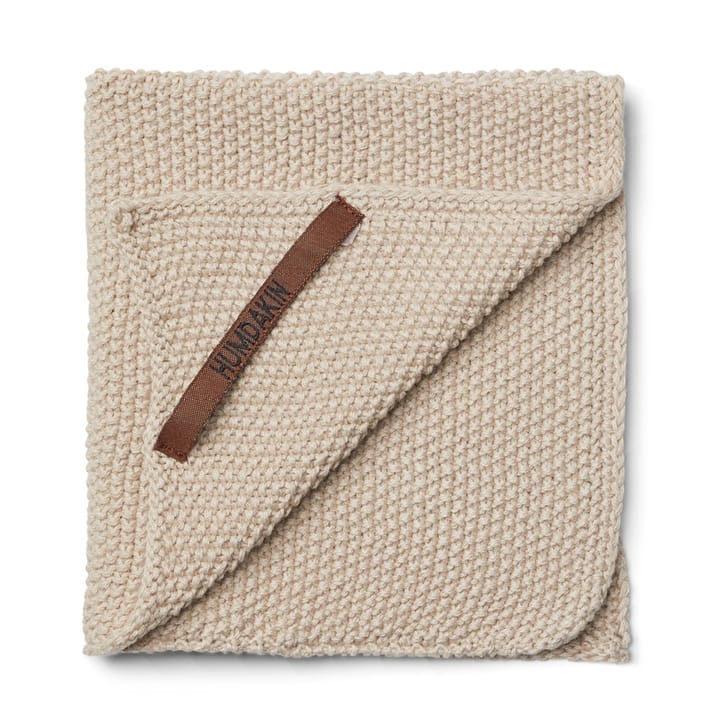 Humdakin Knitted tiskipyyhe 28x28 cm - Light stone - Humdakin