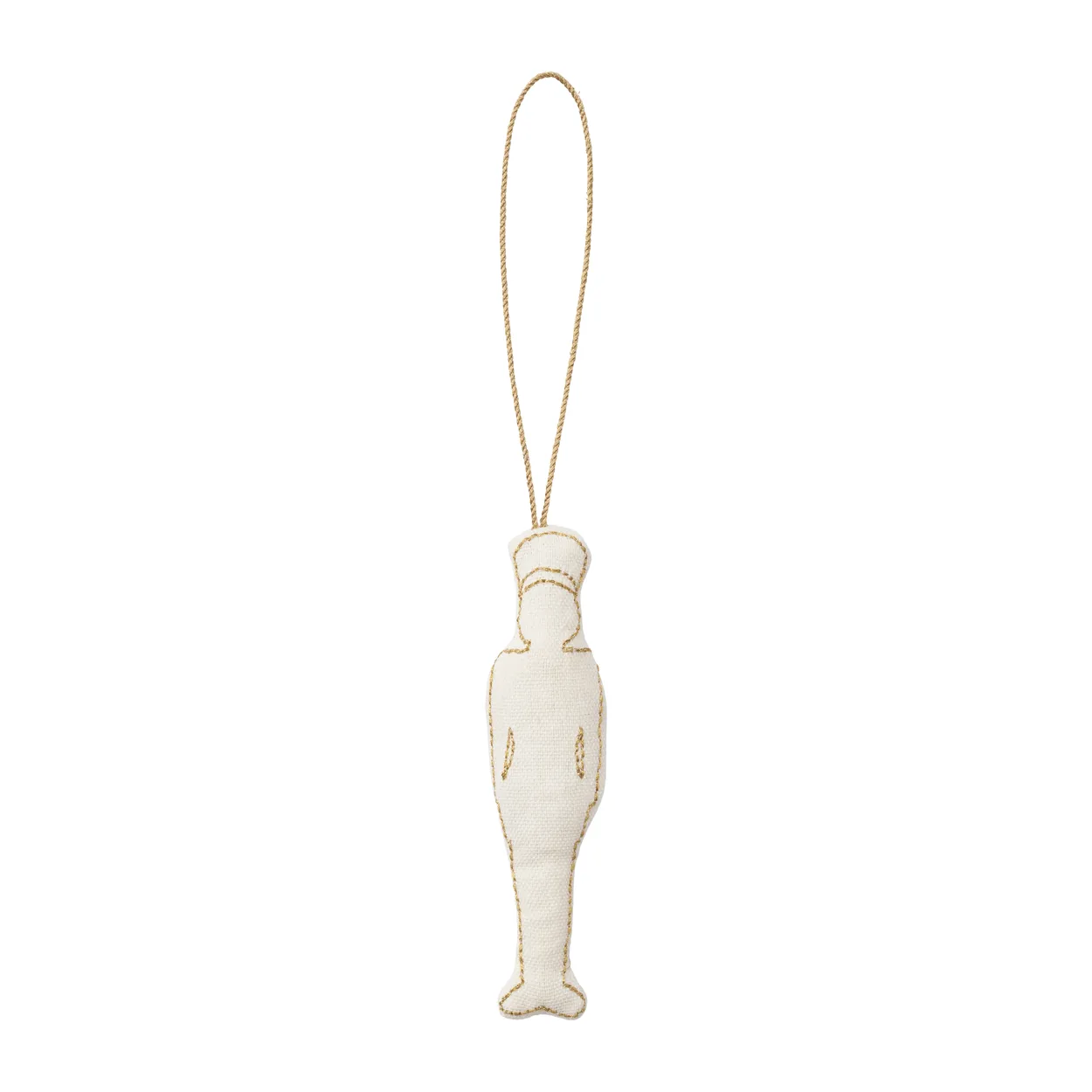Humdakin Humdakin Tin Soldier ripustettava joulukoriste puuvilla Off white/gold