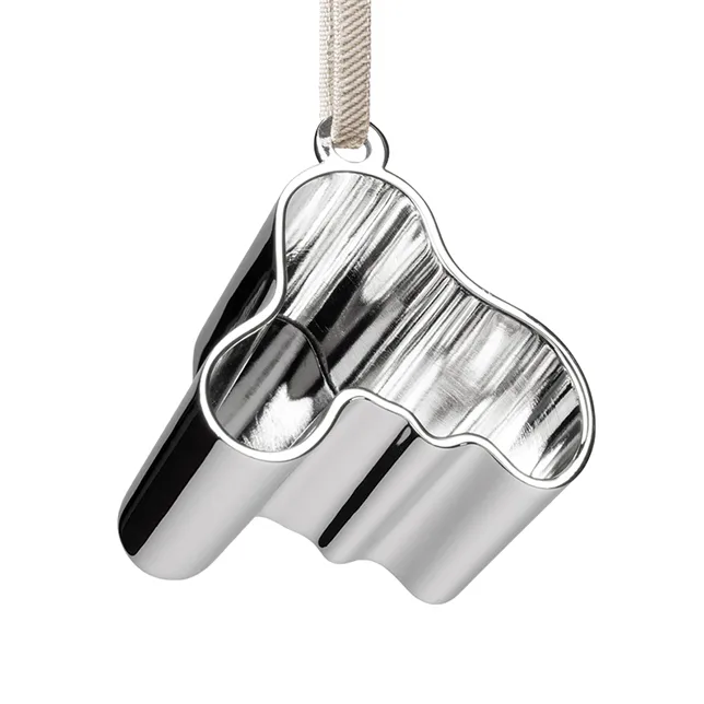 Aalto-koriste ripustin, metalli, Hopea Iittala