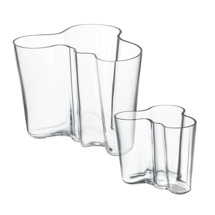 Alvar Aalto maljakko, lahjasetti, kirkas Iittala