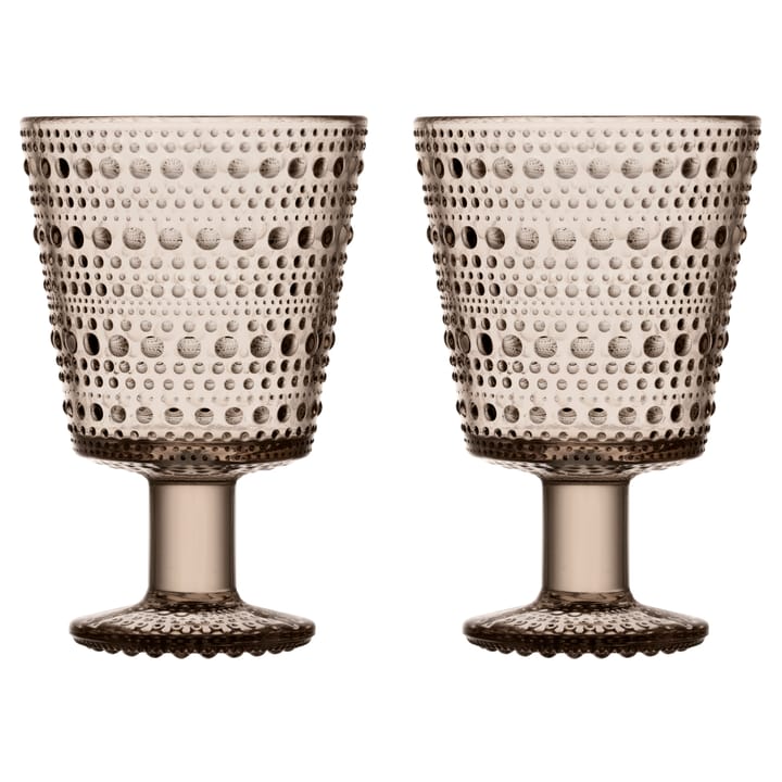 Kastehelmi viskilasi jalallinen 26 cl 2 kpl - pellava - Iittala