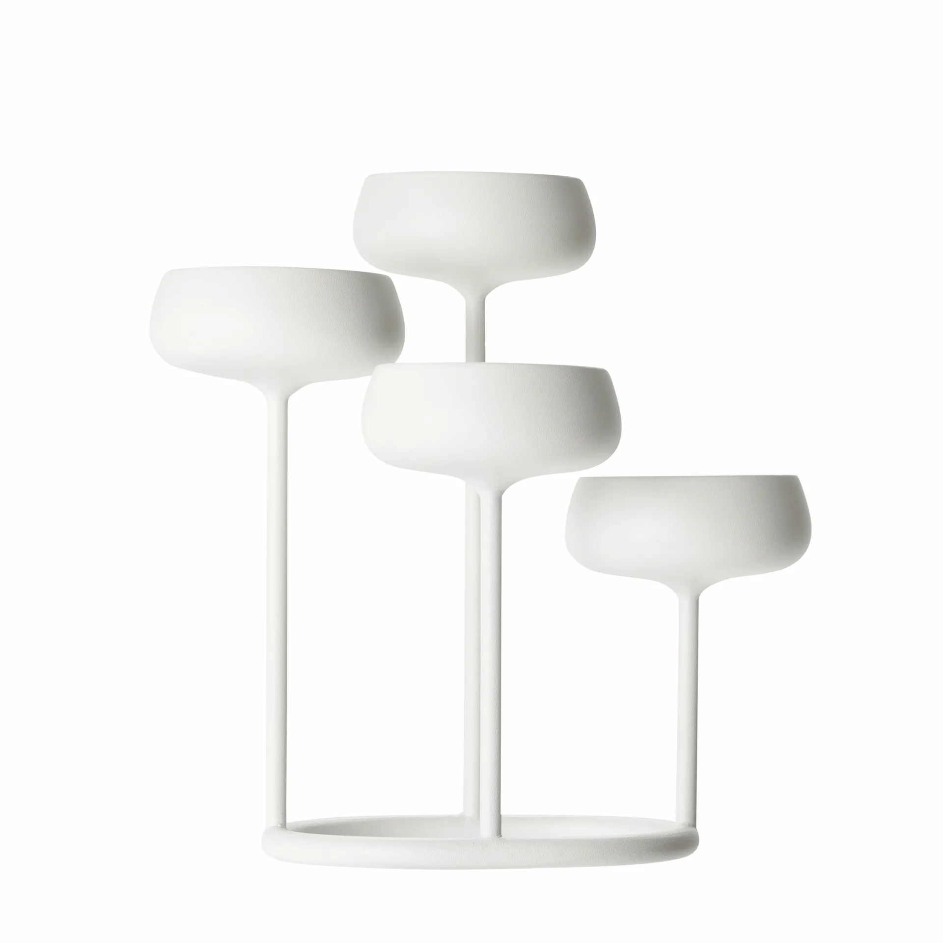 Nappula kynttelikkö, valkoinen Iittala