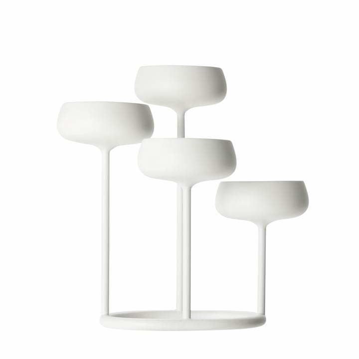 Nappula kynttelikkö, valkoinen Iittala