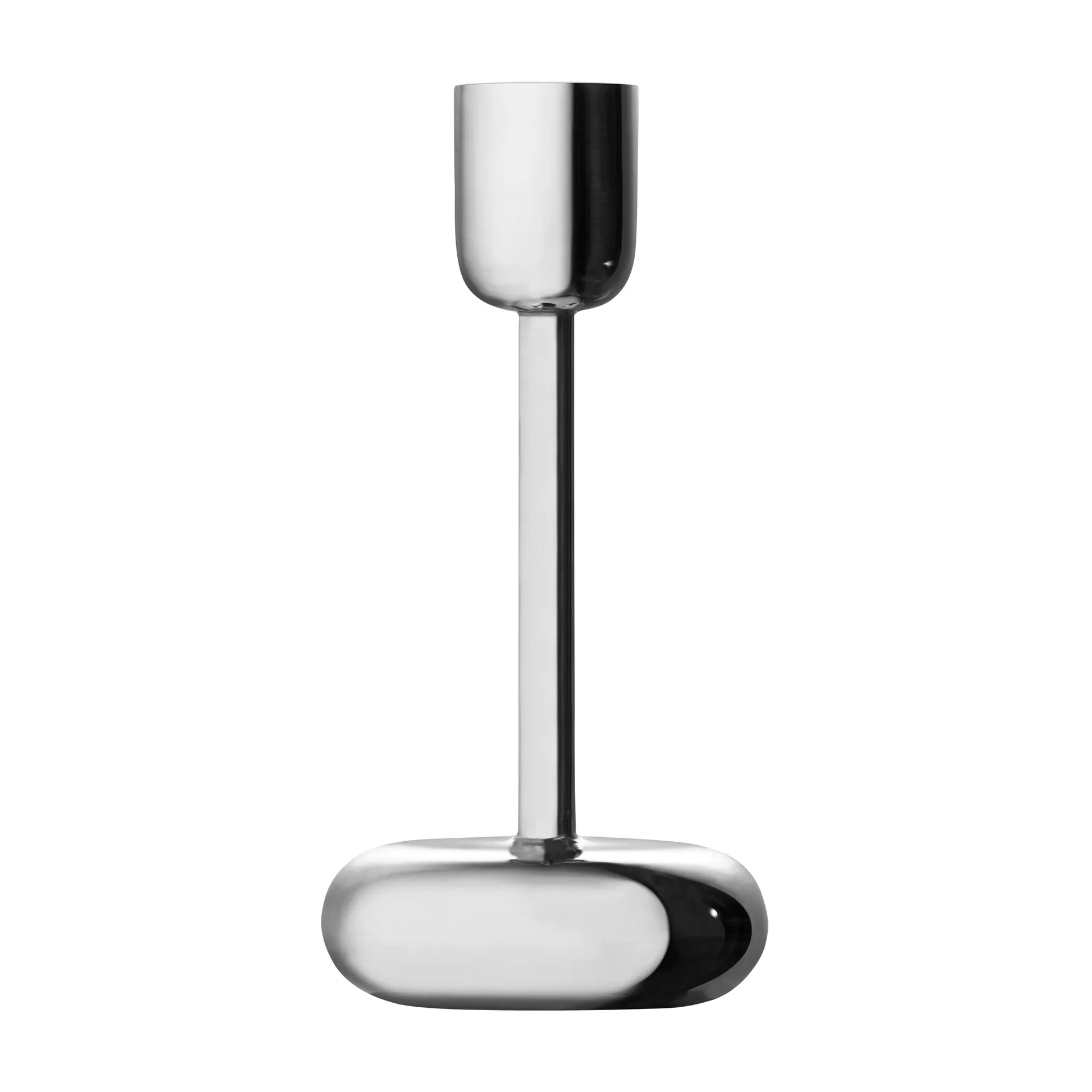 Nappula kynttilänjalka teräs, iso 183 mm Iittala