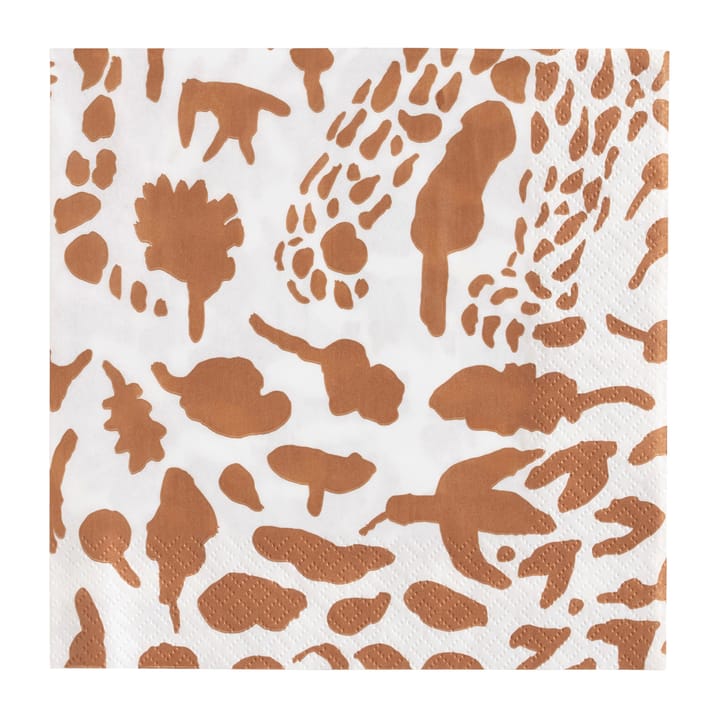 Oiva Toikka Cheetah lautasliina 20-pack - Ruskea-valkoinen - Iittala