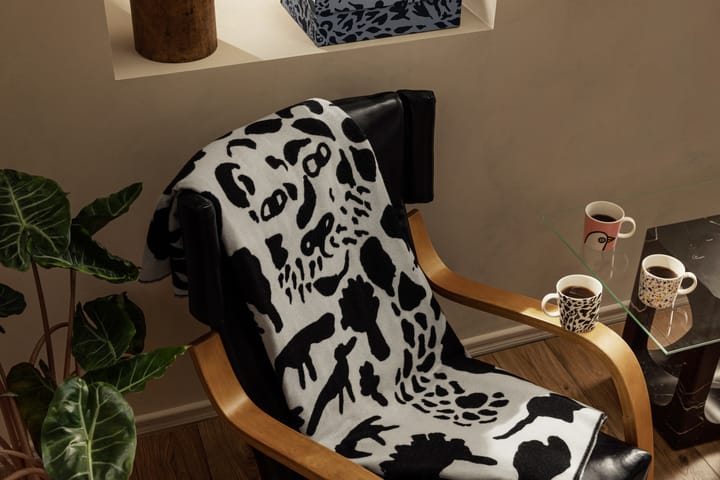 Oiva Toikka Cheetah villahuopa 130x180 cm, Musta-valkoinen Iittala