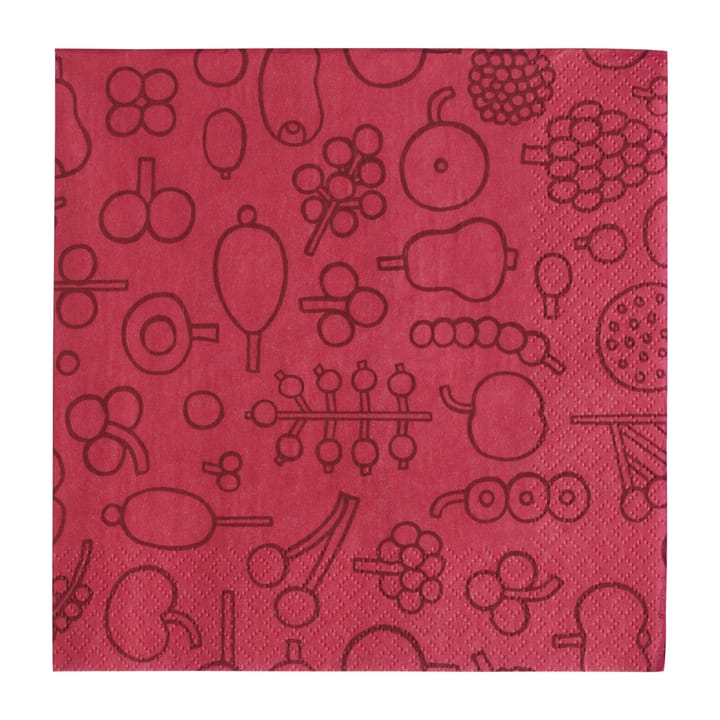 Oiva Toikka Frutta lautasliina 20-pack, Punainen Iittala