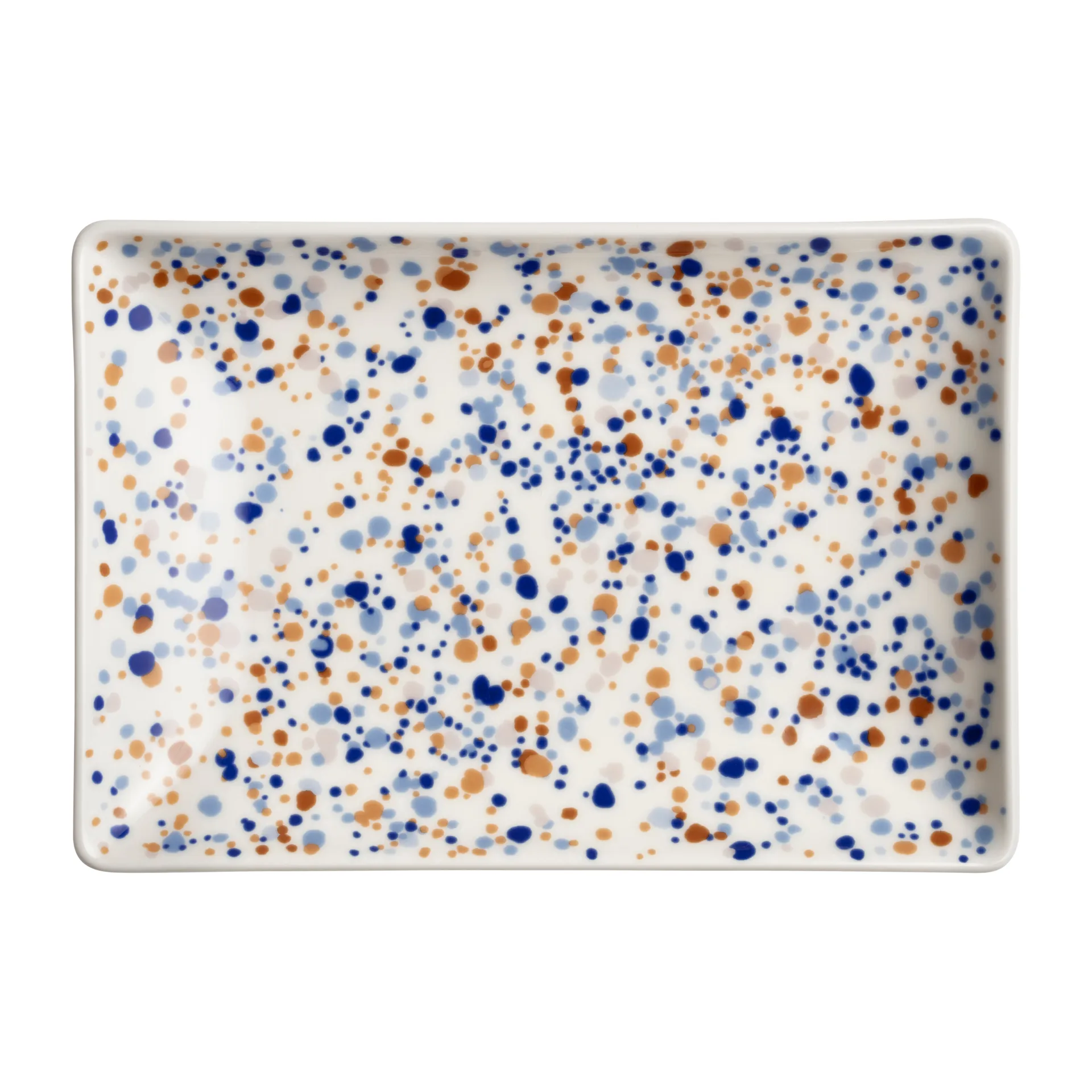 Oiva Toikka Helle A5 lautanen 15x21 cm, Sininen-ruskea Iittala