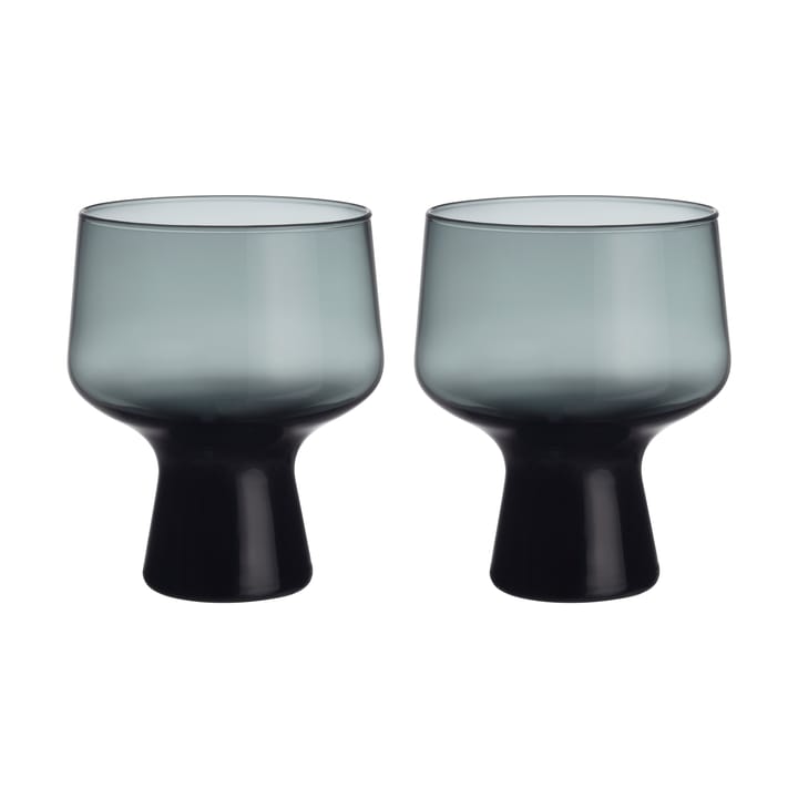 Solare lasi jalalla 29 cl 2-pack. - Teräksenvärinen. - Iittala