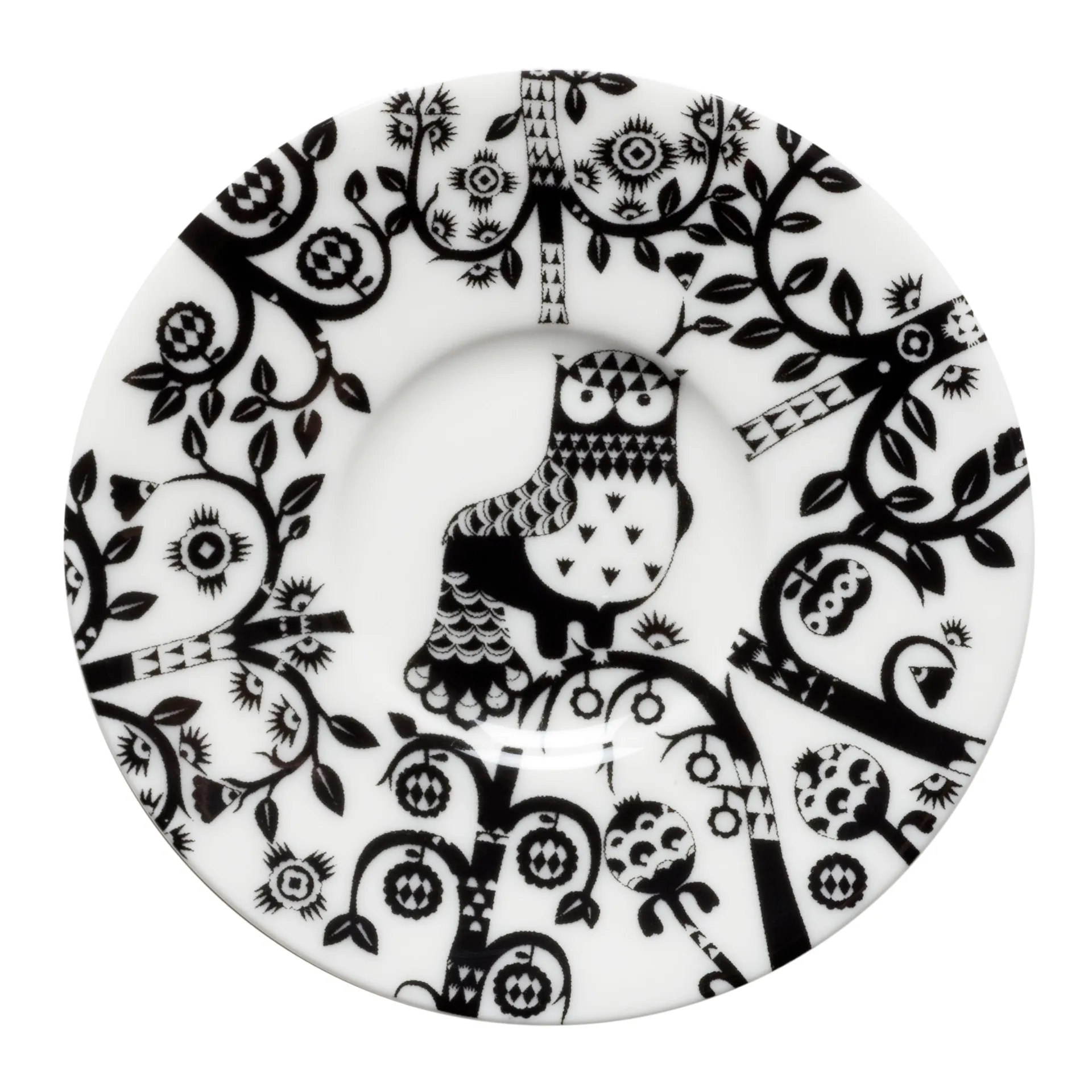 Taika espressolautanen, musta Iittala