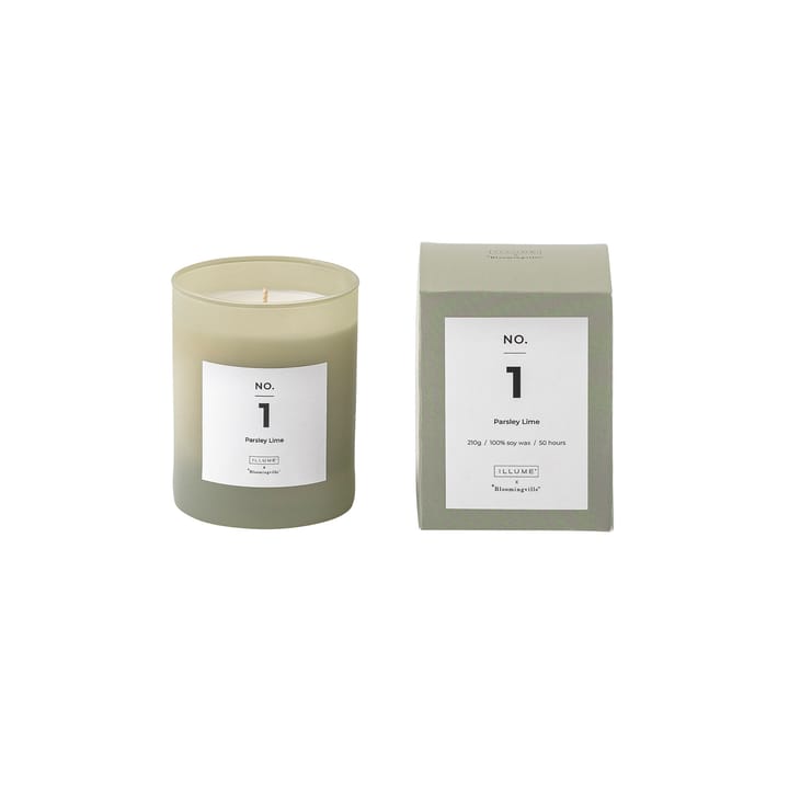 NO. 1 Parsley Lime -tuoksukynttilä - 200 g + Lahjalaatikko - Illume x Bloomingville