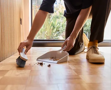 Cleantech seinäkiinnitteinen roskaharja ja rikkalapio - Kivi - Joseph Joseph