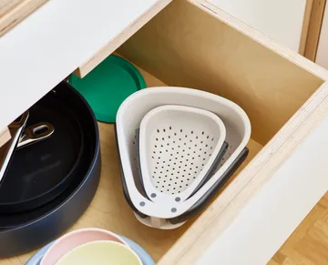 Droplet taitettava siivilä stone - Iso - Joseph Joseph