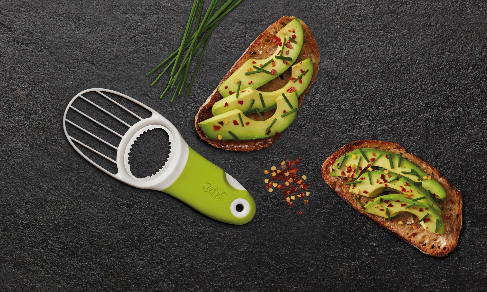 Goavocado 3-in-1 avokadoleikkuri, Vihreä-valkoinen Joseph Joseph