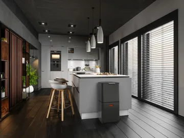 Joseph Joseph Totem Max roskakori 60 L - Hiilenmusta - Joseph Joseph