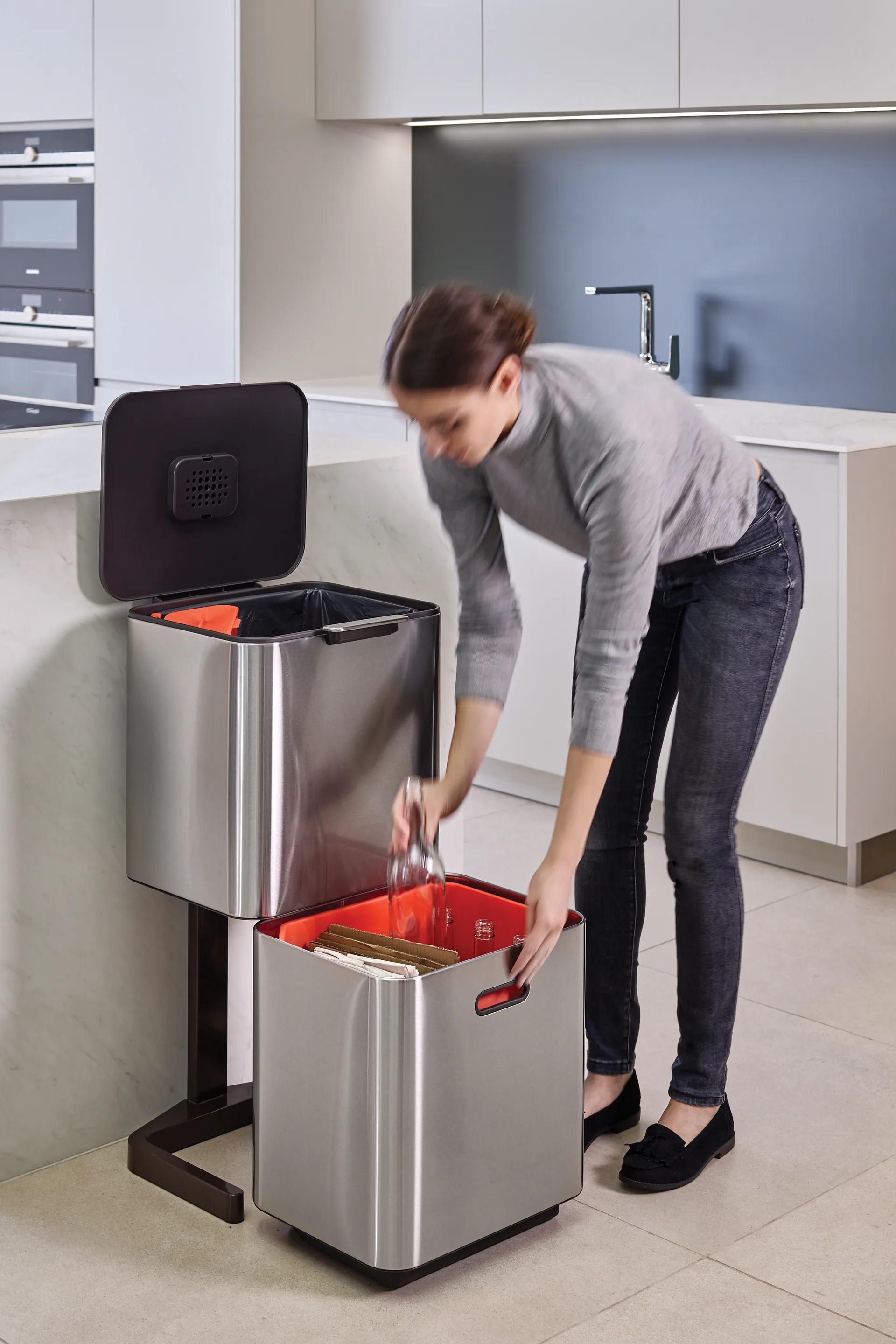 Joseph Joseph Totem Max roskakori 60 L, Ruostumaton teräs Joseph Joseph