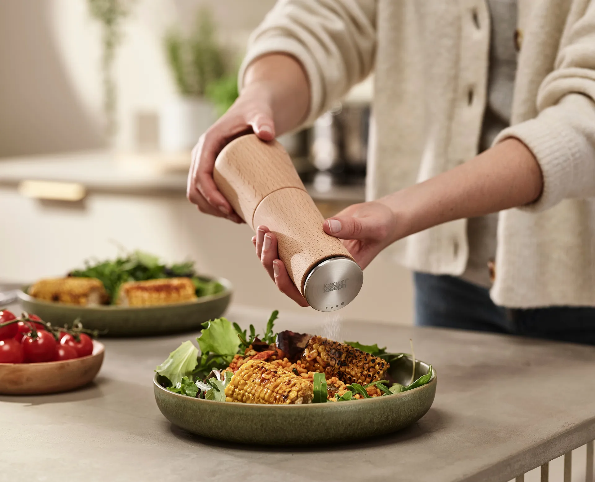 Milltop no spill suolamylly 19 cm., Pyökki Joseph Joseph