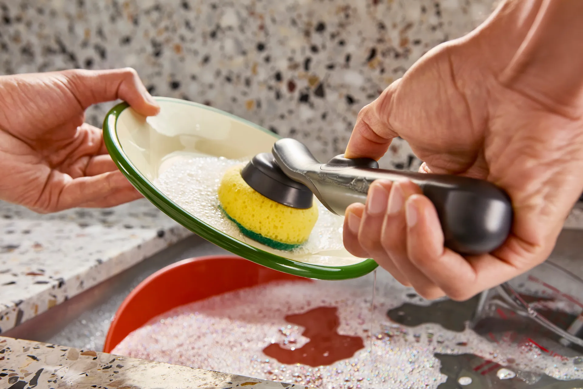 Sinktech varaosa pesusieni 2-pack, Keltainen Joseph Joseph