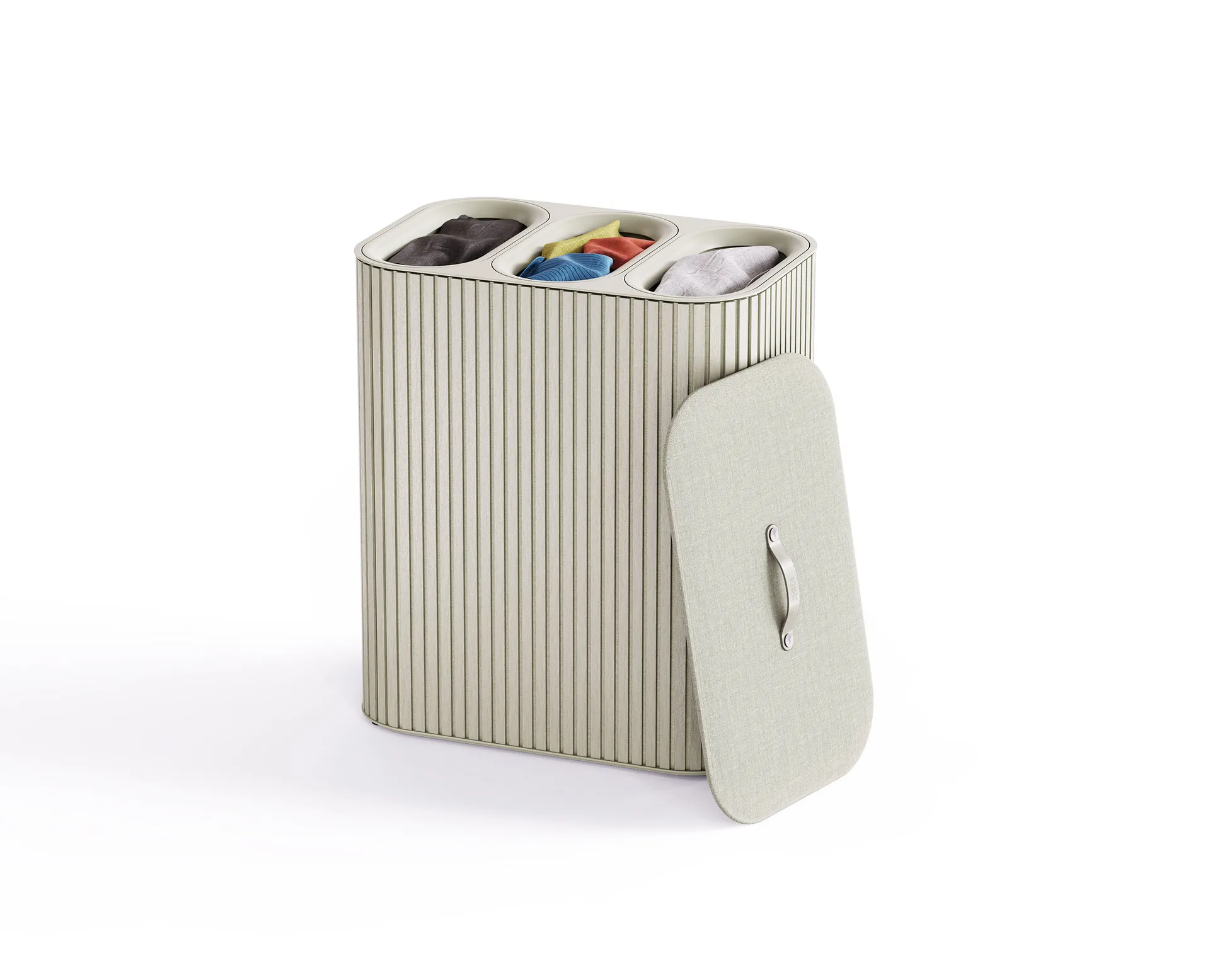 Tota Trio Luxe pyykkikori 90 L, Ecru Joseph Joseph