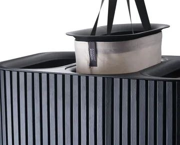 Tota Trio Luxe pyykkikori 90 L - Musta - Joseph Joseph