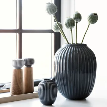 Hammershøi maljakko - Antrasiitinharmaa, mini 10 cm - Kähler