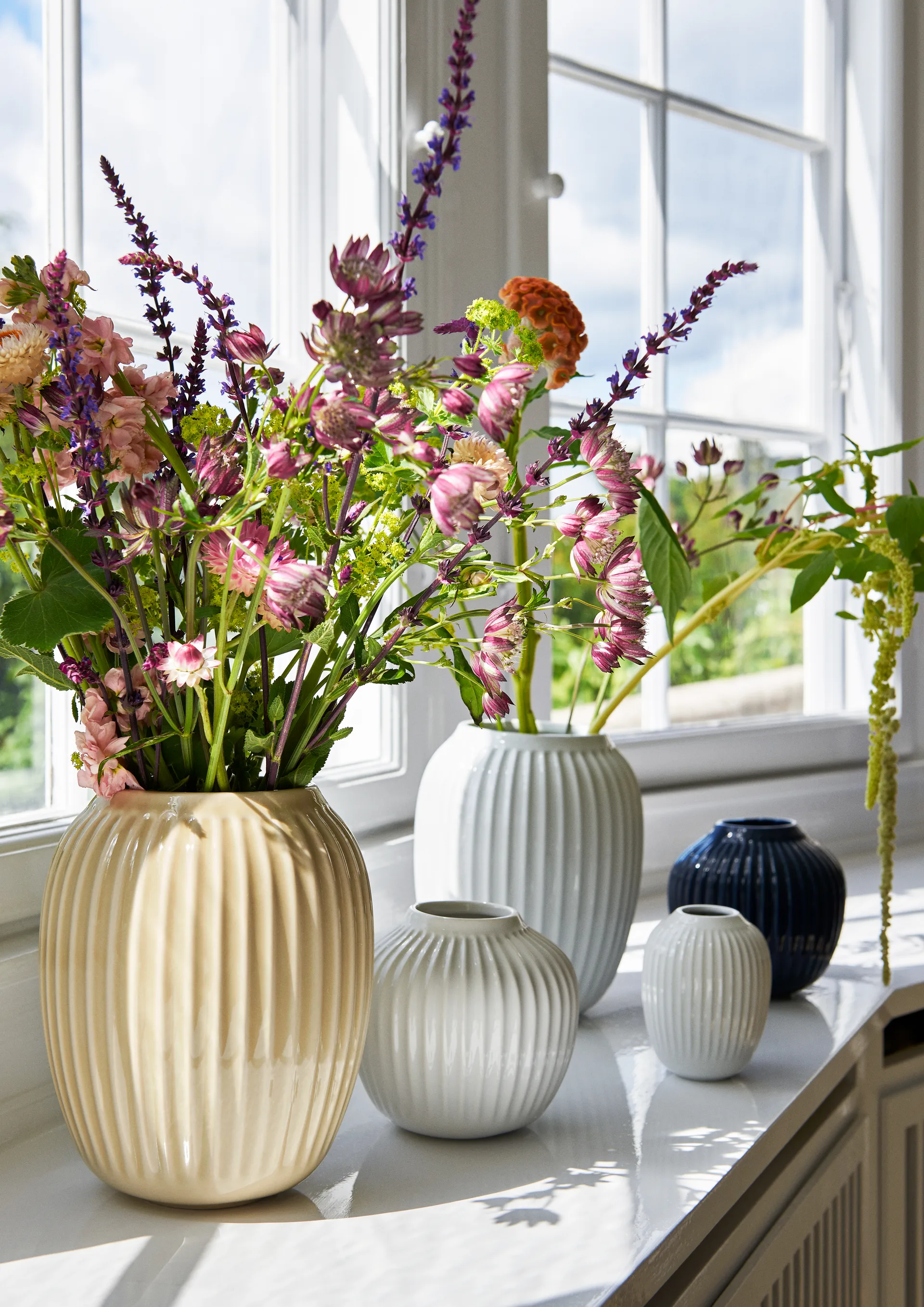 Hammershøi maljakko keskikokoinen, valkoinen Kähler