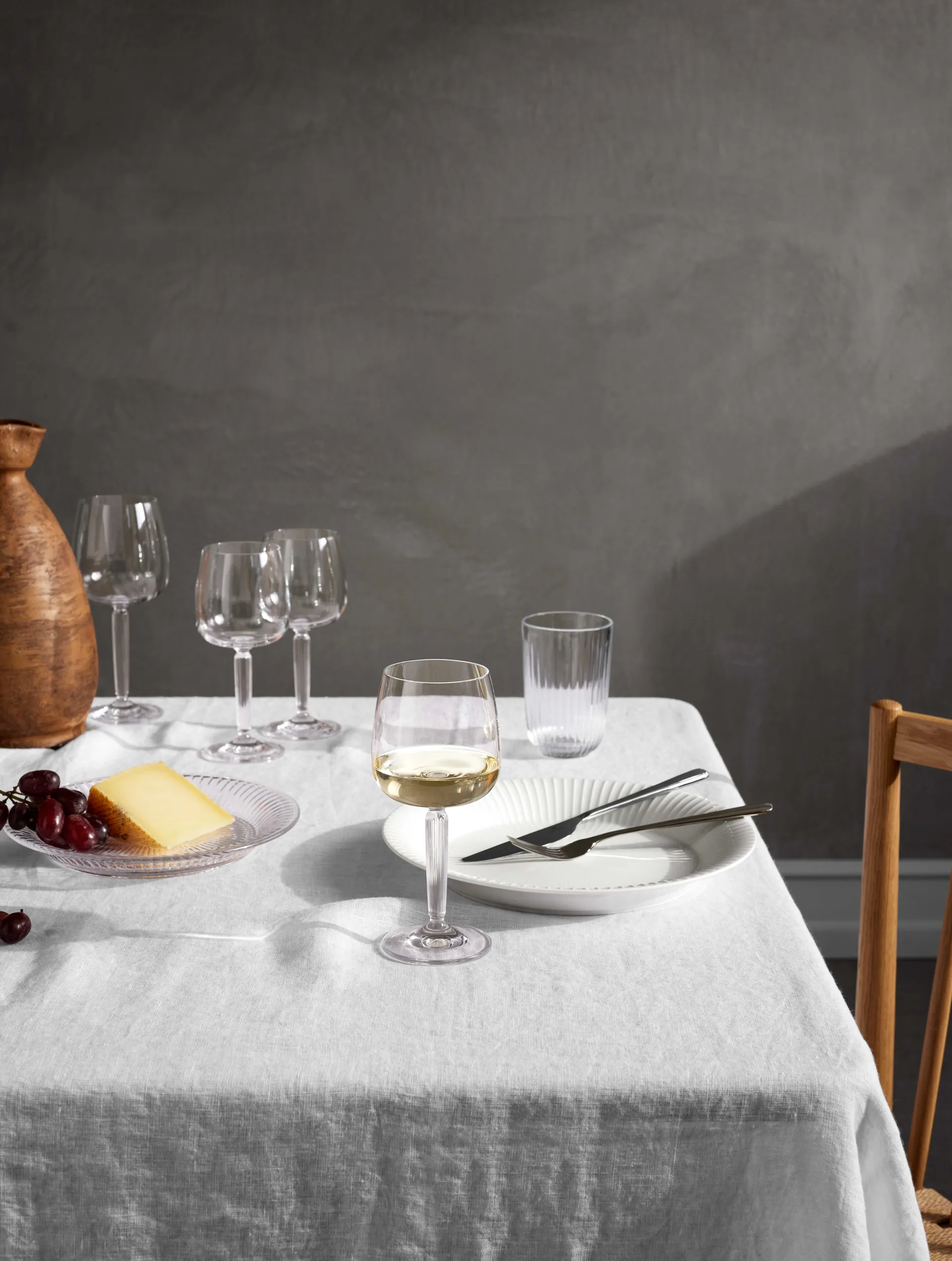 Hammershøi valkoviinilasi 35 cl 2 kpl, Kirkas Kähler