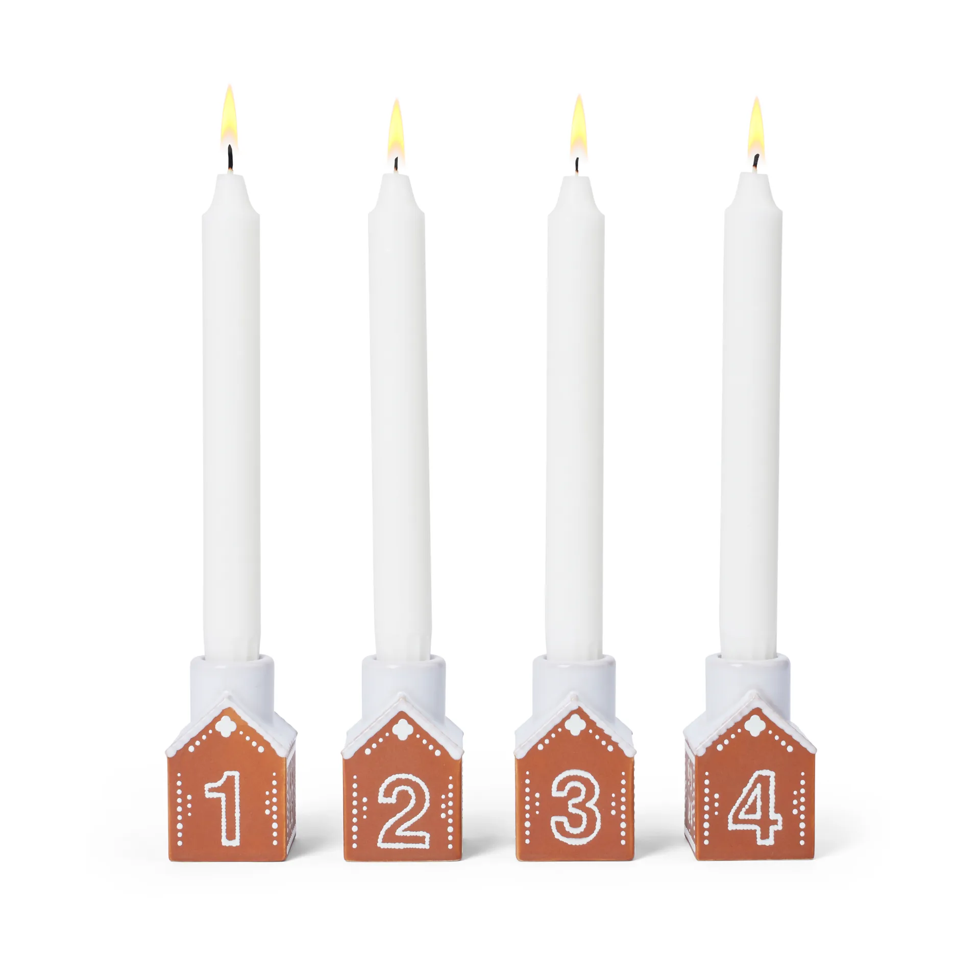Piparkakku adventtikynttelikkö 4 osaa, Ruskea Kähler