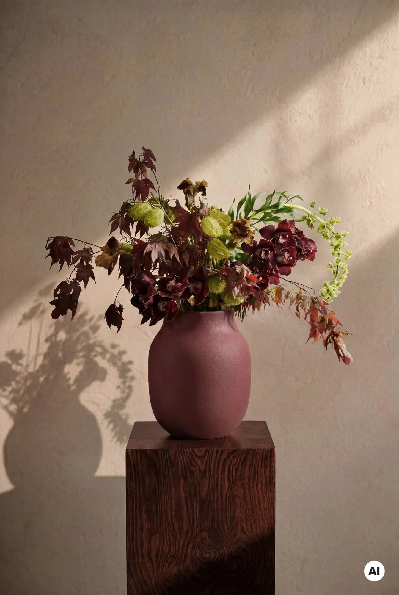Studio Omaggio maljakko, Bordeaux, 20 cm Kähler