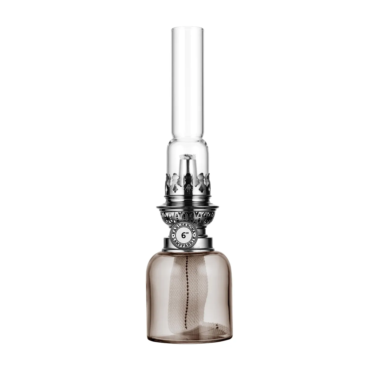 Karlskrona Lampfabrik Koholmen öljylamppu savunvärinen