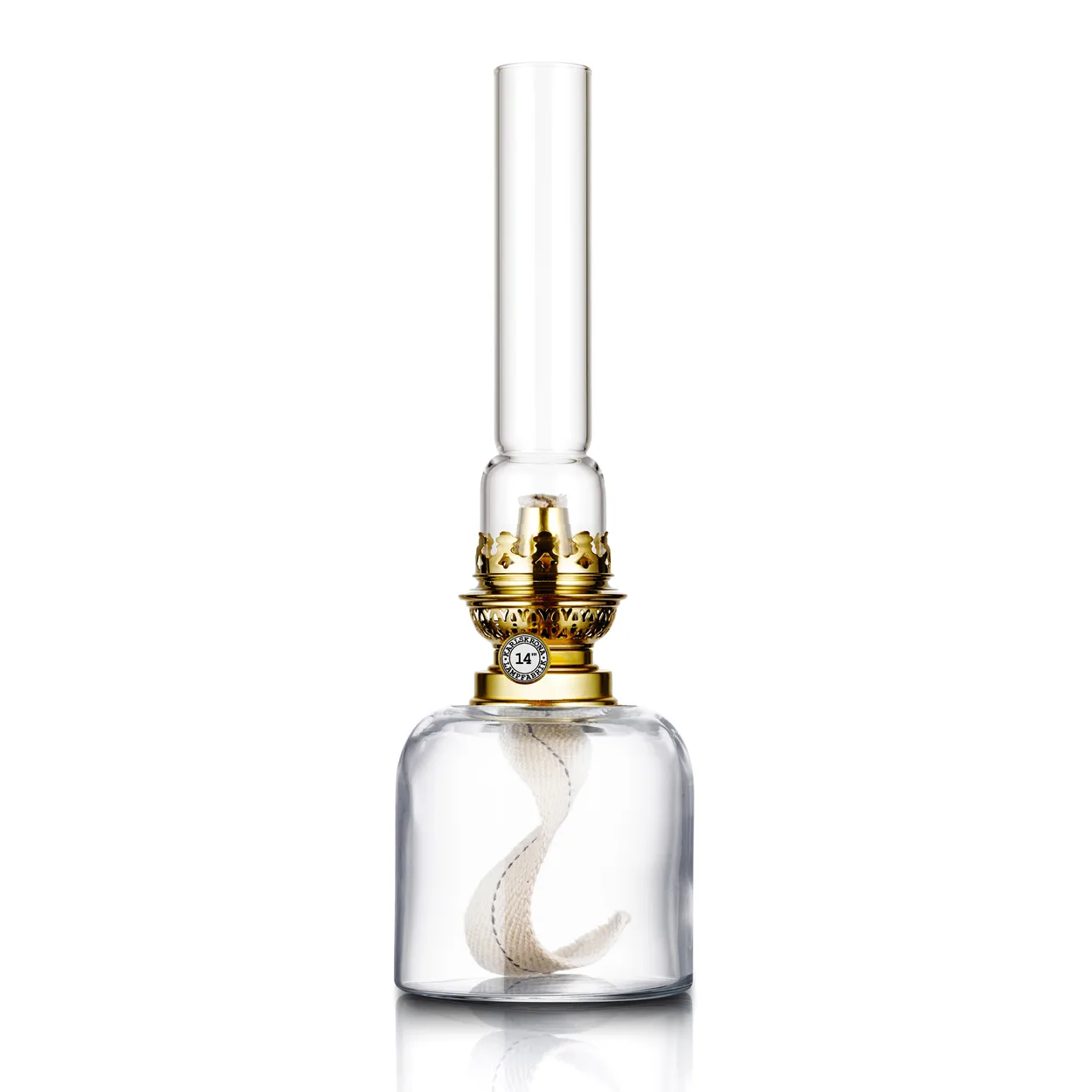 Karlskrona Lampfabrik Kungsholmen parafiinilamppu kirkas