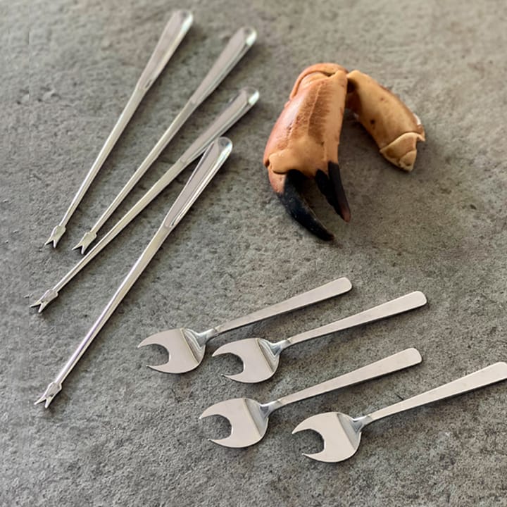 Grand Prix -äyriäisaterimet 8 osaa, Polished steel Kay Bojesen