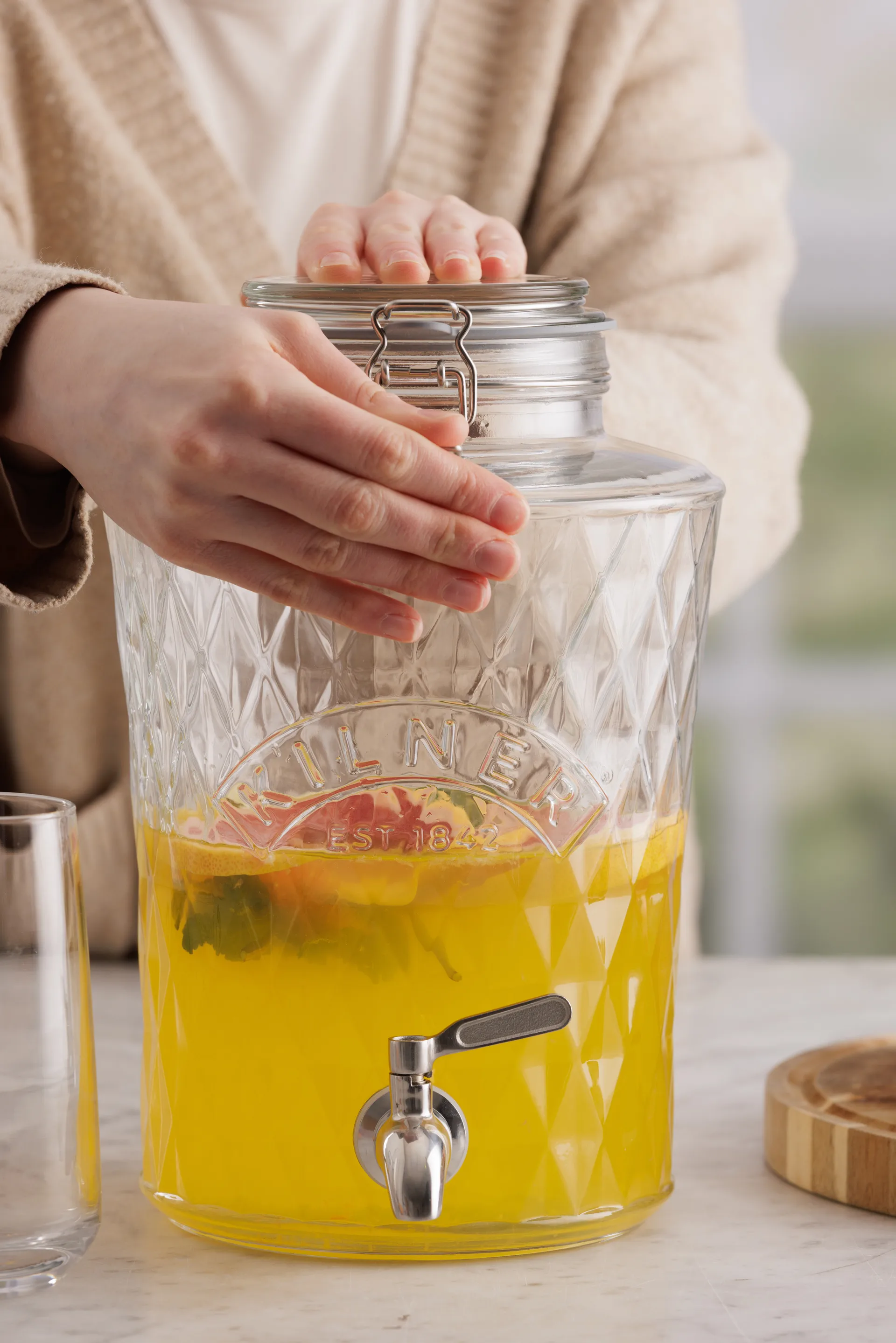 Kilner DIAMANT juoma-annostelija hanalla, Kirkas, 5 l Kilner