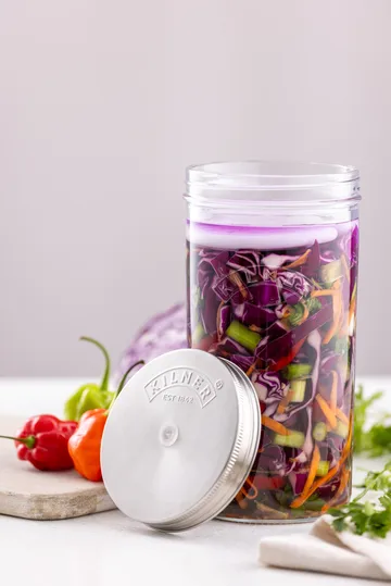 Kilner fermentointisetti - Kirkas ruostumaton teräs, 1 l - Kilner
