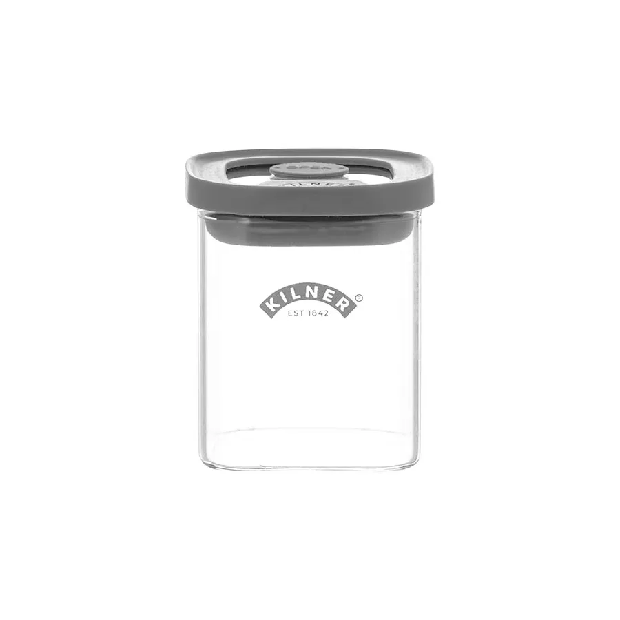 Kilner FRESH maustepurkki neliskulmainen, Kirkas harmaa, 160 ml Kilner