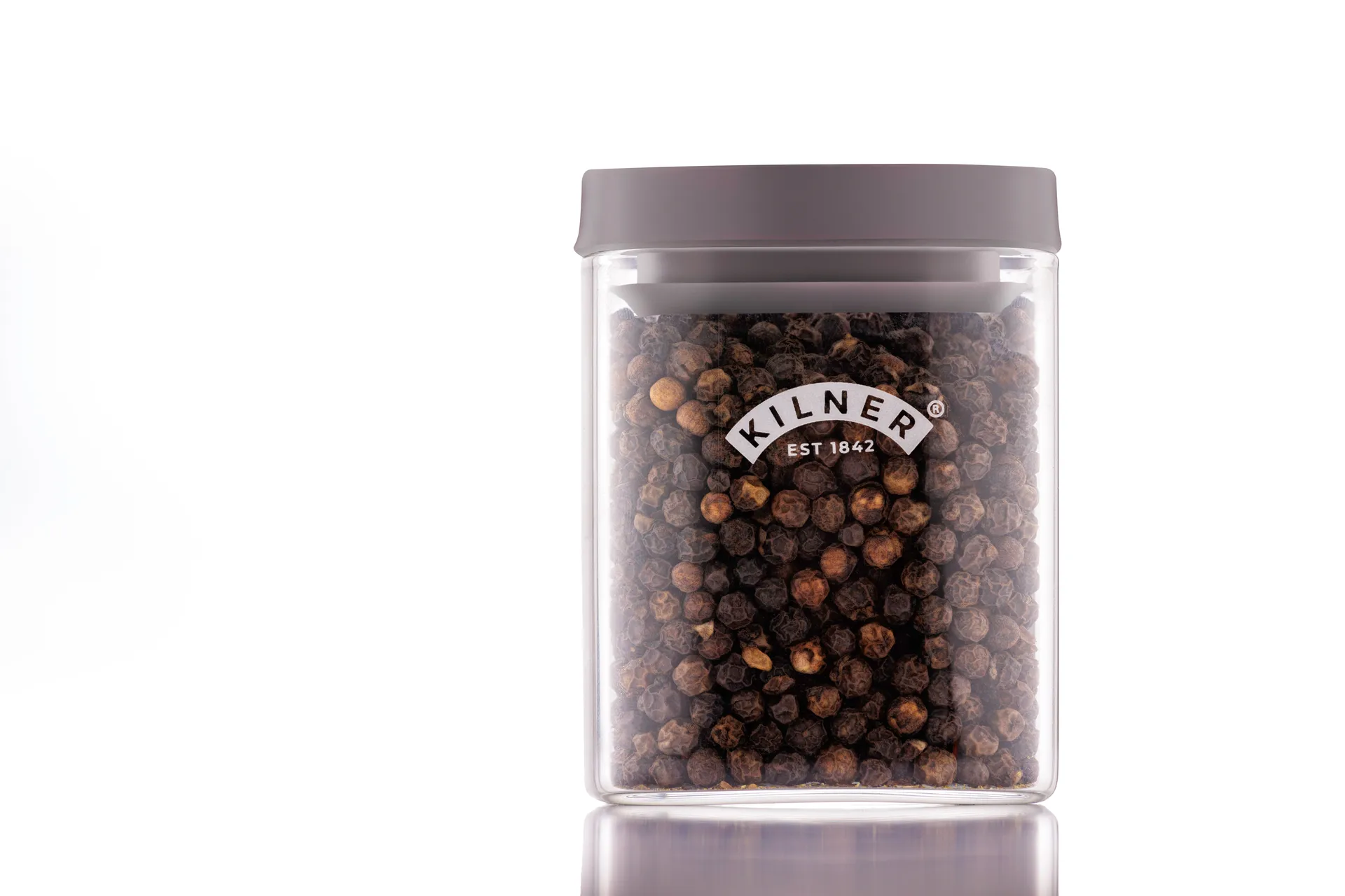 Kilner FRESH maustepurkki neliskulmainen, Kirkas harmaa, 160 ml Kilner