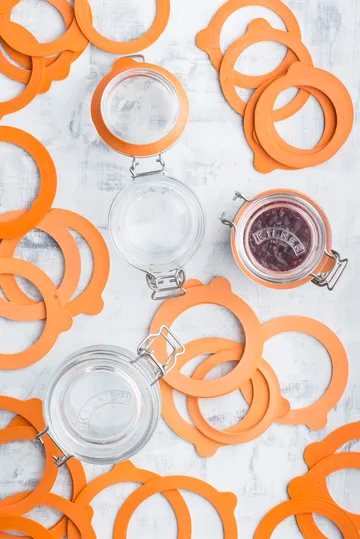 Kilner kumirenkaat standardi - Oranssi, 0,35–2 l, 6-pack - Kilner