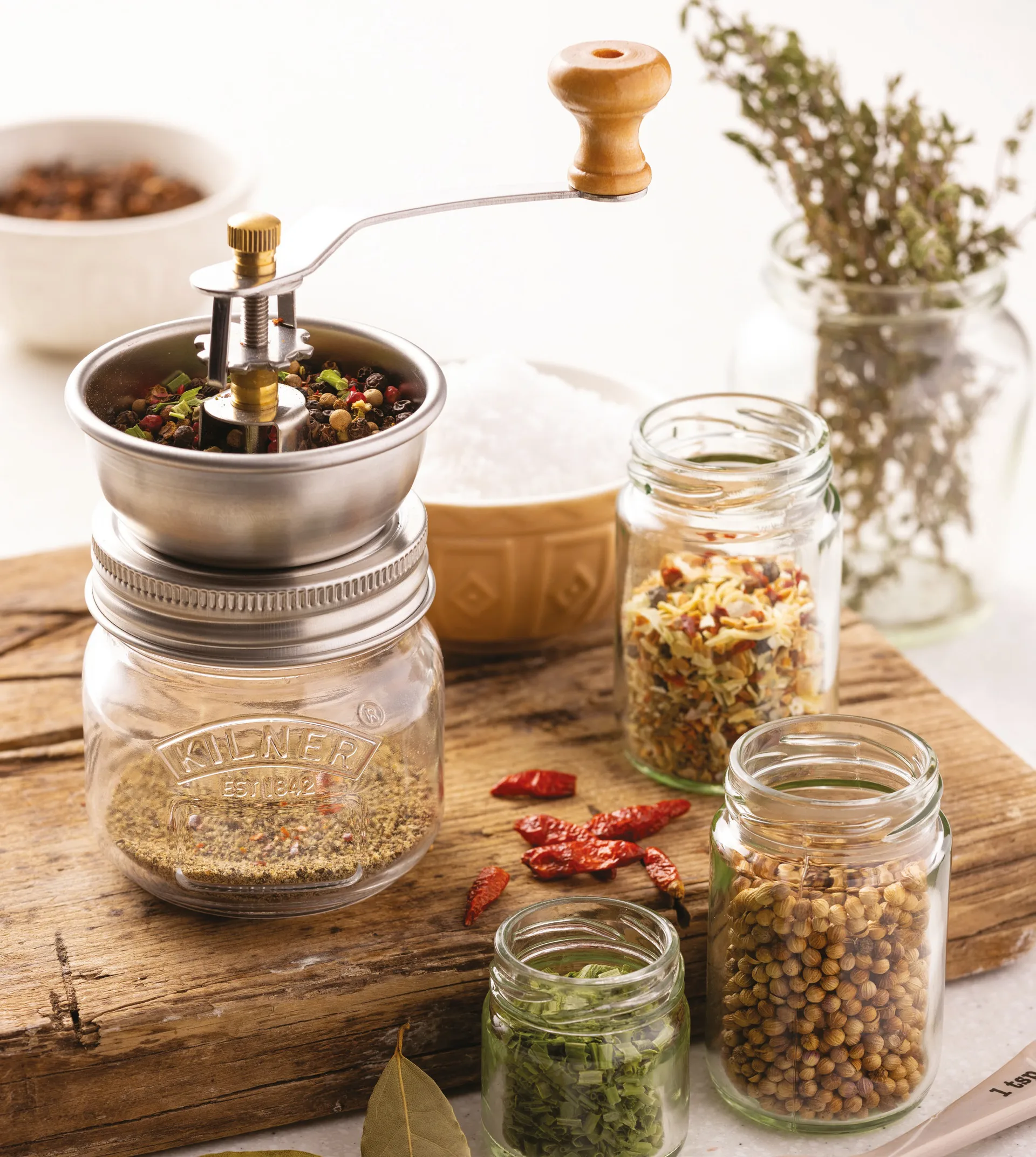 Kilner maustemylly, Kirkas ruostumaton teräs, 250 ml Kilner
