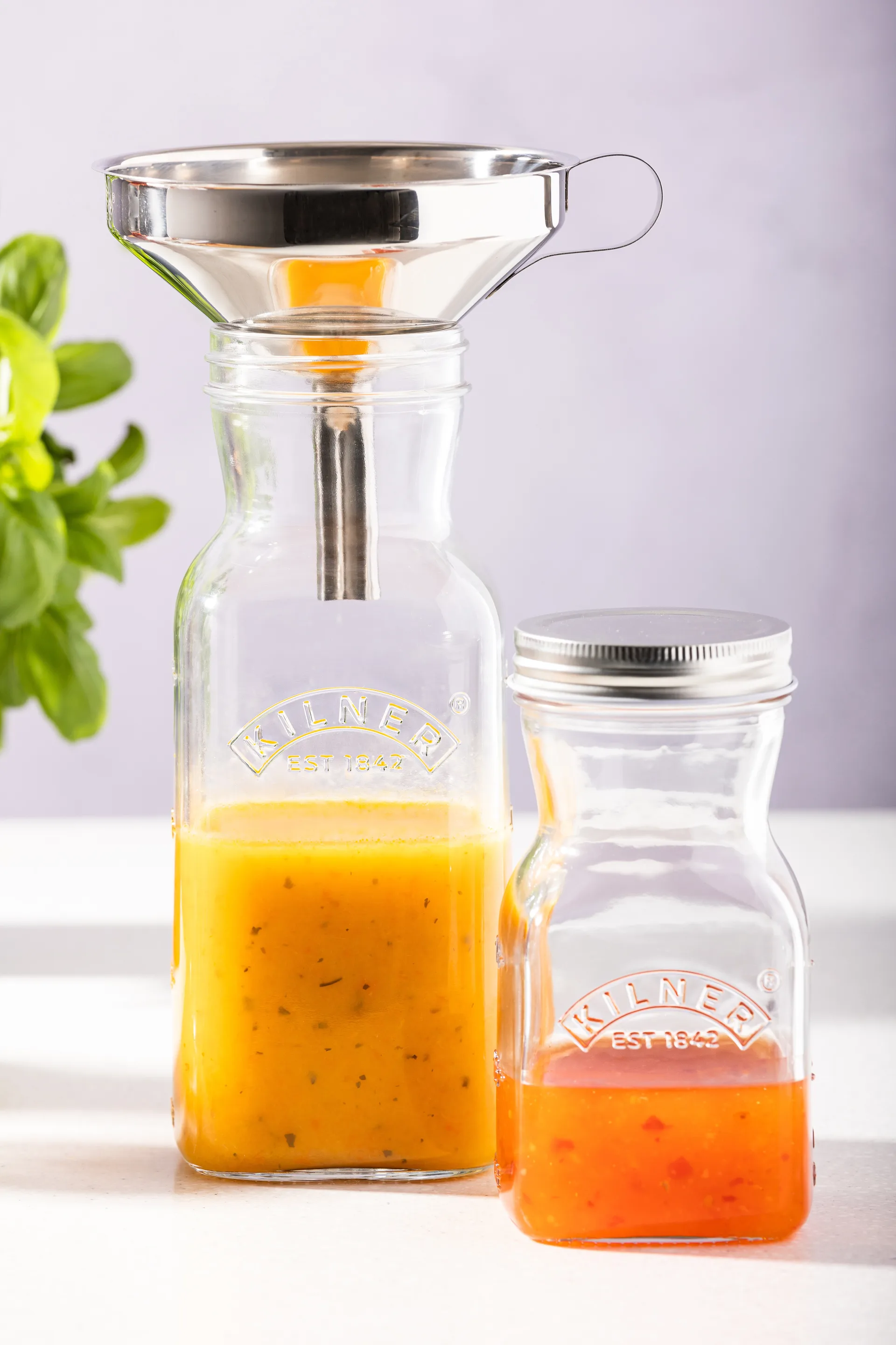 Kilner mehu- ja kastikepullo, Kirkas ruostumaton teräs, 1 l Kilner